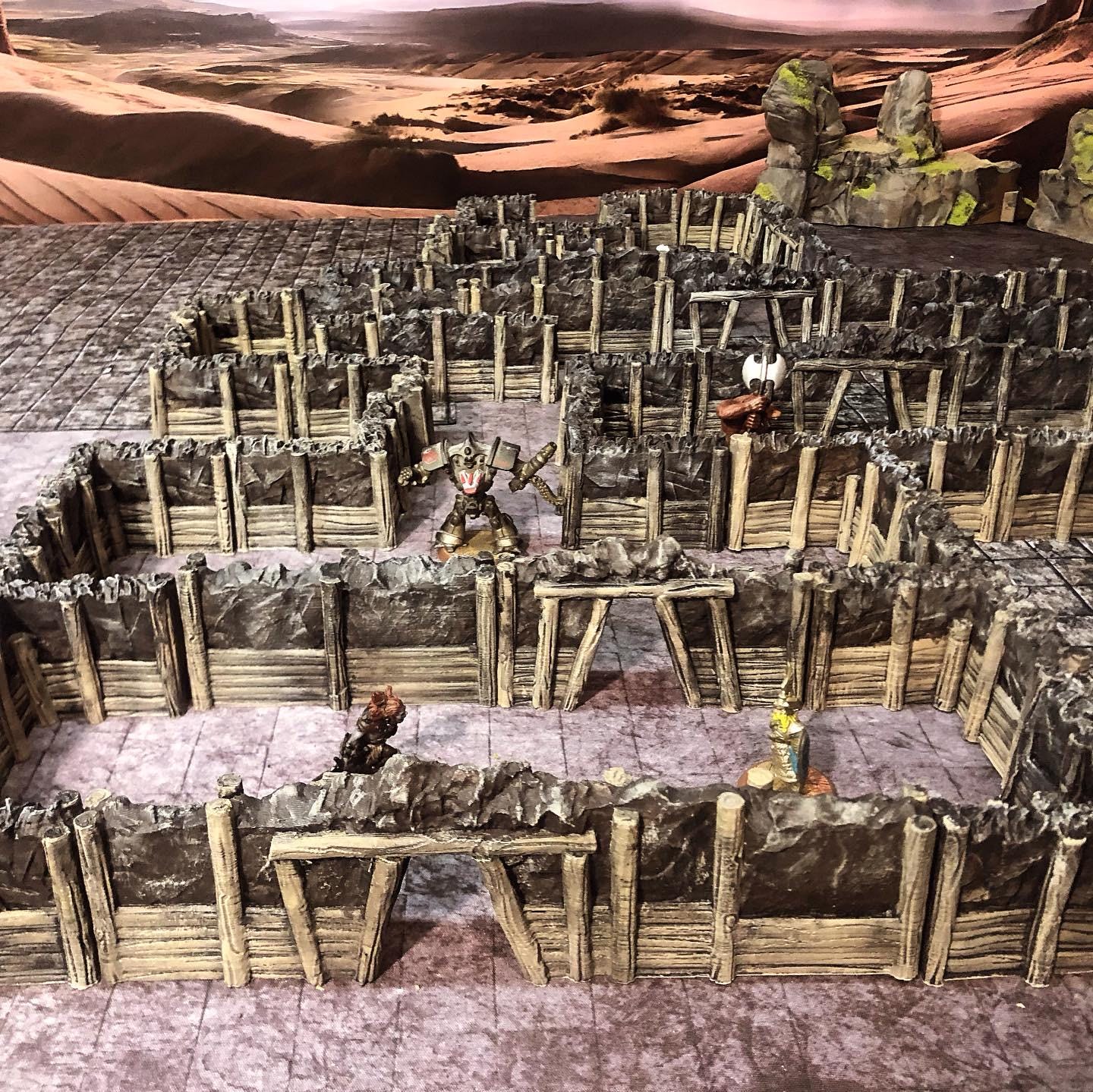 Interior Mine Walls - 3D Printed Tabletop Terrain, Perfect for Wargames, Board Games, Role Playing Games