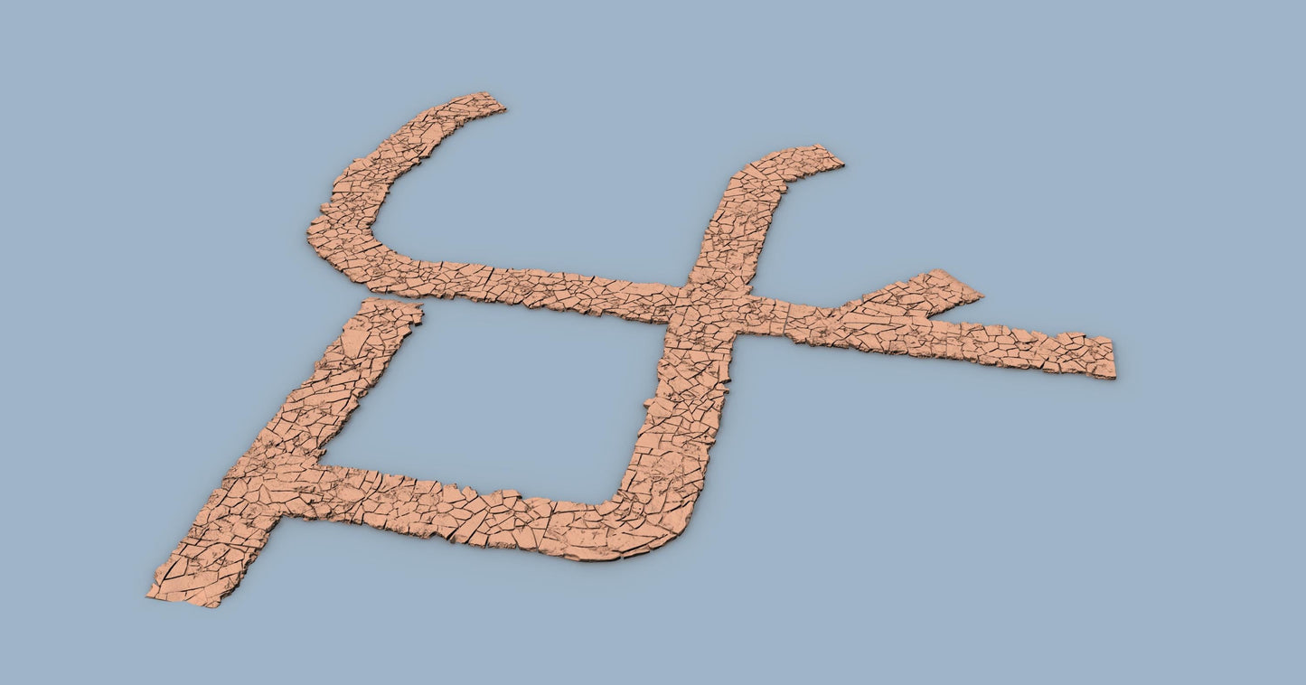 Low-Profile Underdark Road - 3D Printed Tabletop Terrain, Perfect for Wargames, Board Games, Role Playing Games