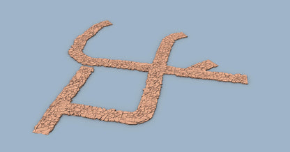 Low-Profile Underdark Road - 3D Printed Tabletop Terrain, Perfect for Wargames, Board Games, Role Playing Games