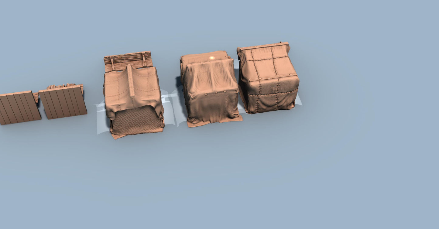 Merchant Tents and Insert Inventory by GameScape3D - 3D Printed Tabletop Terrain, Perfect for Wargames, Board Games, RPGs