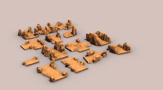 Gully Road - 3D Printed Tabletop Terrain, Perfect for Wargames, Board Games, Role Playing Games