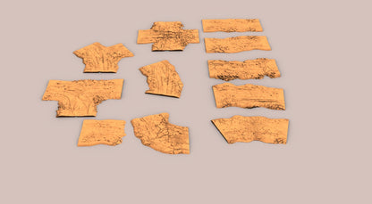 Low Profile Dirt Road - 3D Printed Tabletop Terrain, Perfect for Wargames, Board Games, Role Playing Games