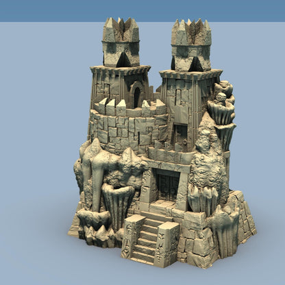 Small Underdark Keep by GameScape3D - 3D Printed Tabletop Terrain, Perfect for Wargames, Board Games, Role Playing Games