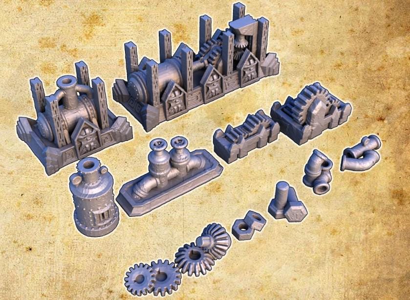 Dwarf Scatter Objects - Tabletop Terrain - 28 MM, Tabletop 3D Printed Terrain by MiniatureLand, Perfect for Wargaming and RPGs