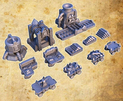 Dwarf Scatter Objects - Tabletop Terrain - 28 MM, Tabletop 3D Printed Terrain by MiniatureLand, Perfect for Wargaming and RPGs