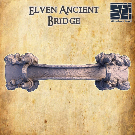 Elven Ancient Bridge - Tabletop Terrain - 28 MM, Tabletop 3D Printed Terrain by MiniatureLand, Perfect for Wargaming and RPGs