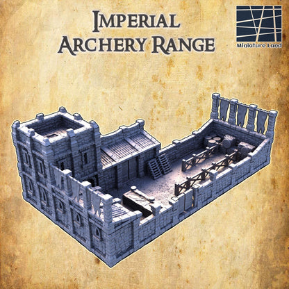 Imperial Archery Range - Tabletop Terrain - 28 MM, Tabletop 3D Printed Terrain by MiniatureLand, Perfect for Wargaming and RPGs