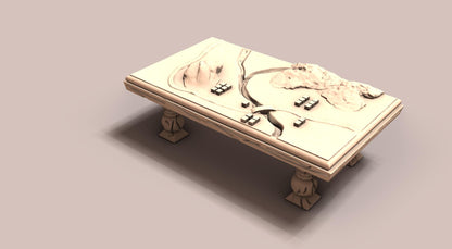 Ruined Dwarven Furniture by GameScape3D - 3D Printed Tabletop Terrain, Perfect for Wargames, Board Games, RPGs