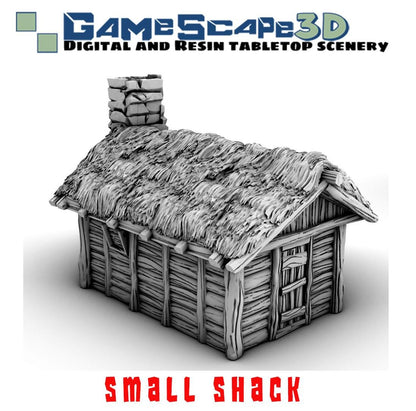 Small Shack by GameScape3D - 3D Printed Tabletop Terrain, Perfect for Wargames, Board Games, RPGs