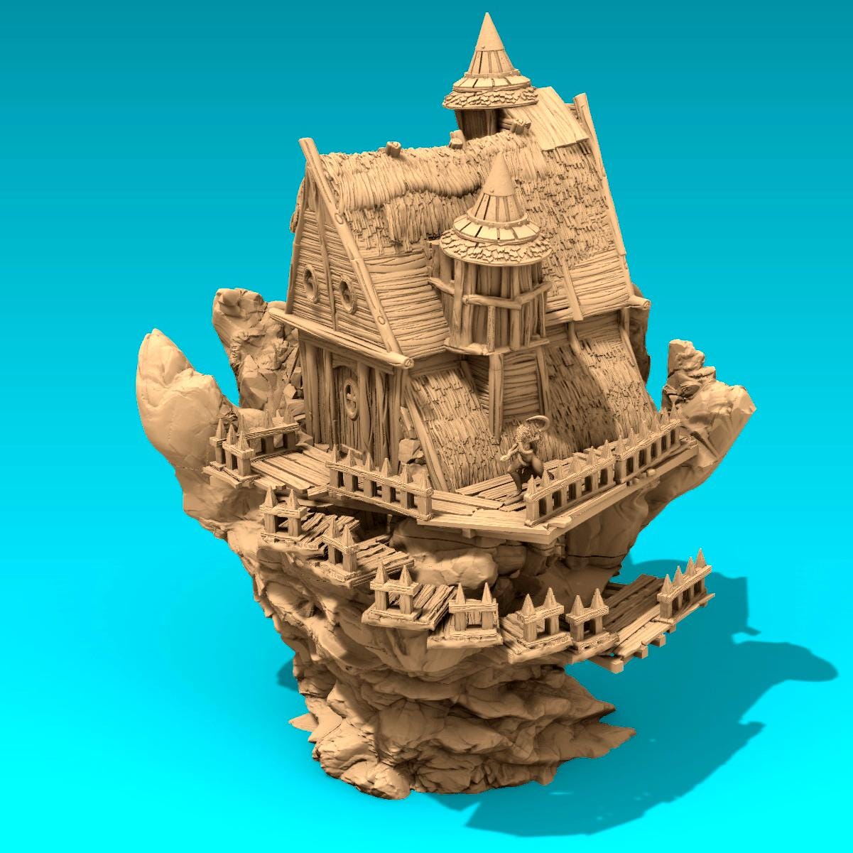 Witch House Hill by GameScape3D - 3D Printed Tabletop Terrain, Perfect for Wargames