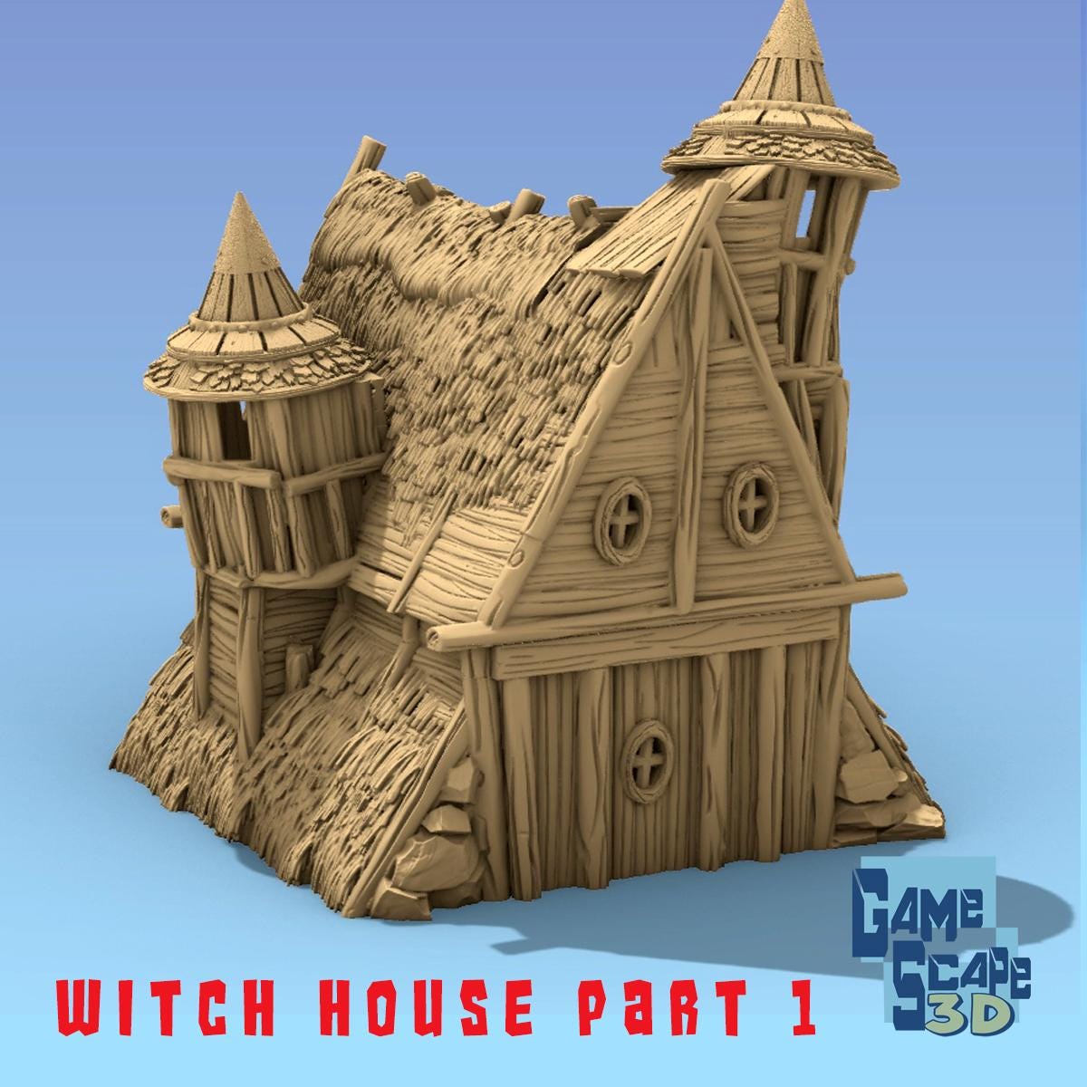 Witch House Hill by GameScape3D - 3D Printed Tabletop Terrain, Perfect for Wargames