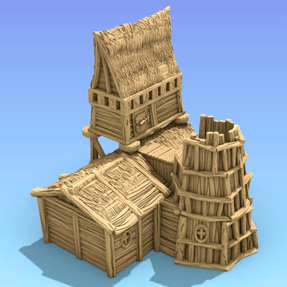 Mine Barracks by GameScape3D - 3D Printed Tabletop Terrain, Perfect for Wargames, Role playing games, Tabletop games