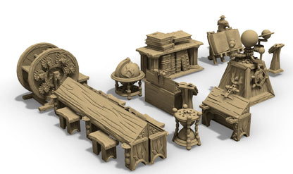 Library Scatter Terrain by GameScape3D - 3D Printed Tabletop Terrain, Perfect for Wargames, Board Games, RPGs