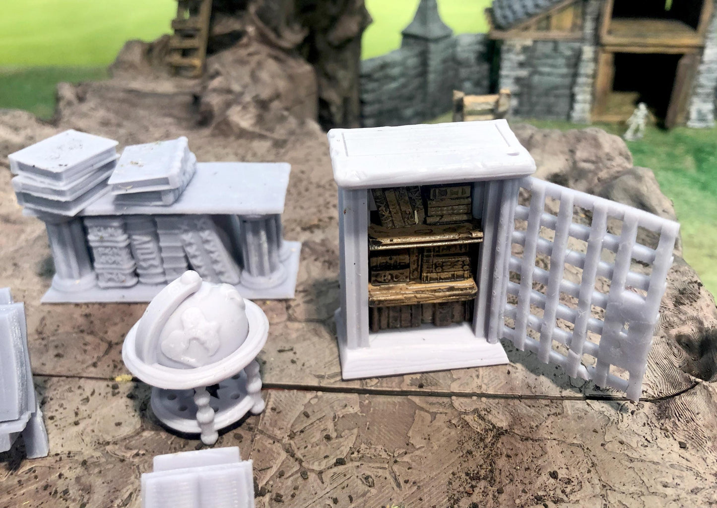 Library Scatter Terrain by GameScape3D - 3D Printed Tabletop Terrain, Perfect for Wargames, Board Games, RPGs