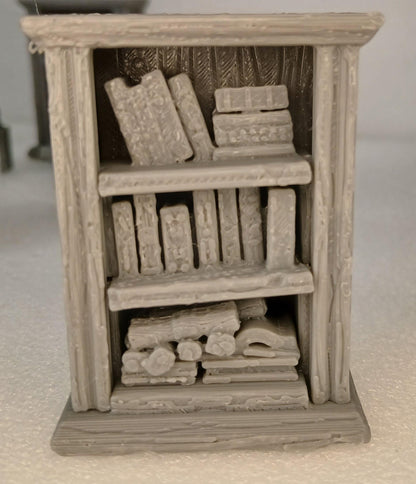 Bookcases with Over 40 insert Shelves - Scatter Terrain by GameScape3D - 3D Printed Terrain, Perfect for Wargames, Board Games, RPGs
