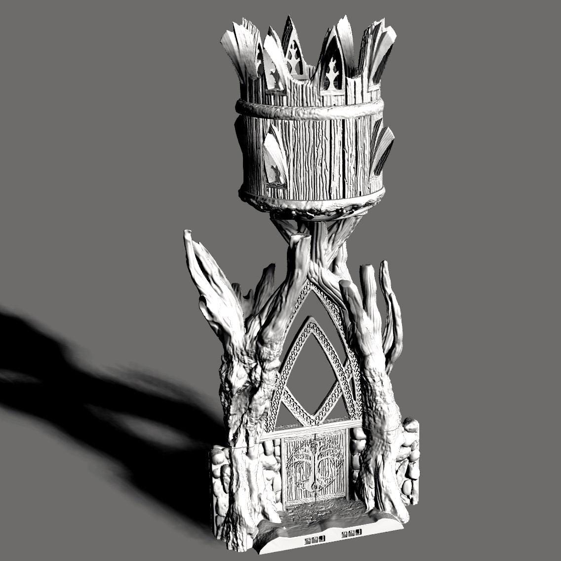 Wood Elf Fort and Buildings - 3D Printed Tabletop Terrain, Perfect for Wargames, Board Games, Role Playing Games