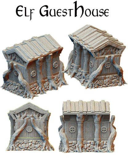 Wood Elf Fort and Buildings - 3D Printed Tabletop Terrain, Perfect for Wargames, Board Games, Role Playing Games