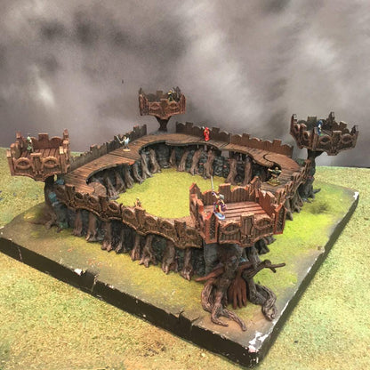 Wood Elf Fort and Buildings - 3D Printed Tabletop Terrain, Perfect for Wargames, Board Games, Role Playing Games