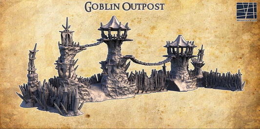 Goblin Outpost - Tabletop Terrain - 28 MM, Tabletop 3D Printed Terrain by MiniatureLand, Perfect for Wargaming and RPGs