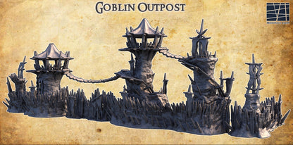 Goblin Outpost - Tabletop Terrain - 28 MM, Tabletop 3D Printed Terrain by MiniatureLand, Perfect for Wargaming and RPGs