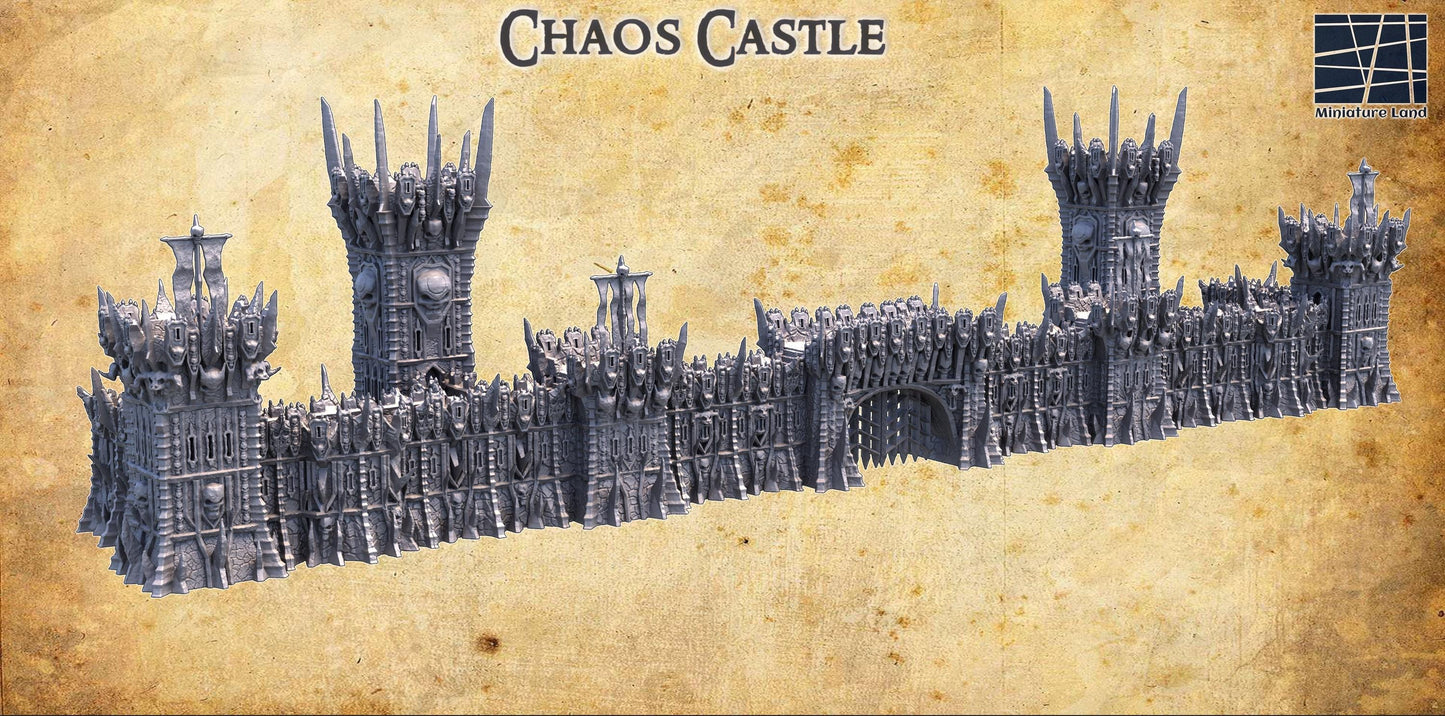 Chaos Castle - Tabletop Terrain - 28 MM, Tabletop 3D Printed Terrain by MiniatureLand, Perfect for Wargaming and RPGs