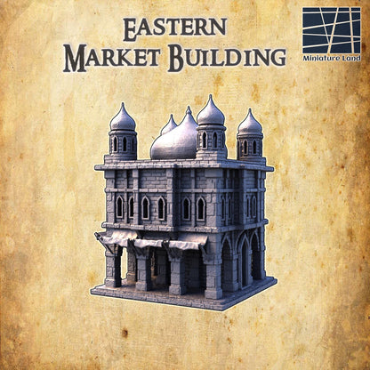 Eastern Marketplace - Tabletop Terrain - 28 MM Tabletop 3D Printed Terrain by MiniatureLand, Perfect for Wargaming and RPGs