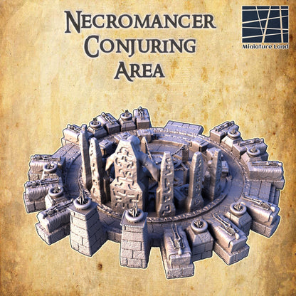 Necromancer Conjuring Area - Tabletop Terrain - 28 MM, Tabletop 3D Printed Terrain by MiniatureLand, Perfect for Wargaming and RPGs