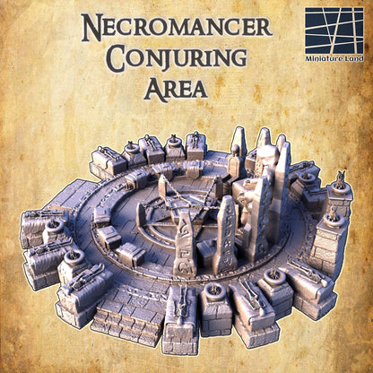Necromancer Conjuring Area - Tabletop Terrain - 28 MM, Tabletop 3D Printed Terrain by MiniatureLand, Perfect for Wargaming and RPGs