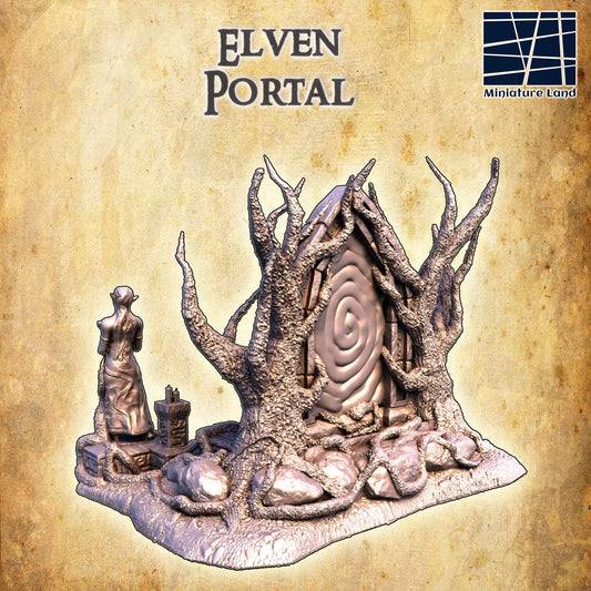 Elven Portal - Tabletop Terrain - 28 MM, Tabletop 3D Printed Terrain by MiniatureLand, Perfect for Wargaming and RPGs