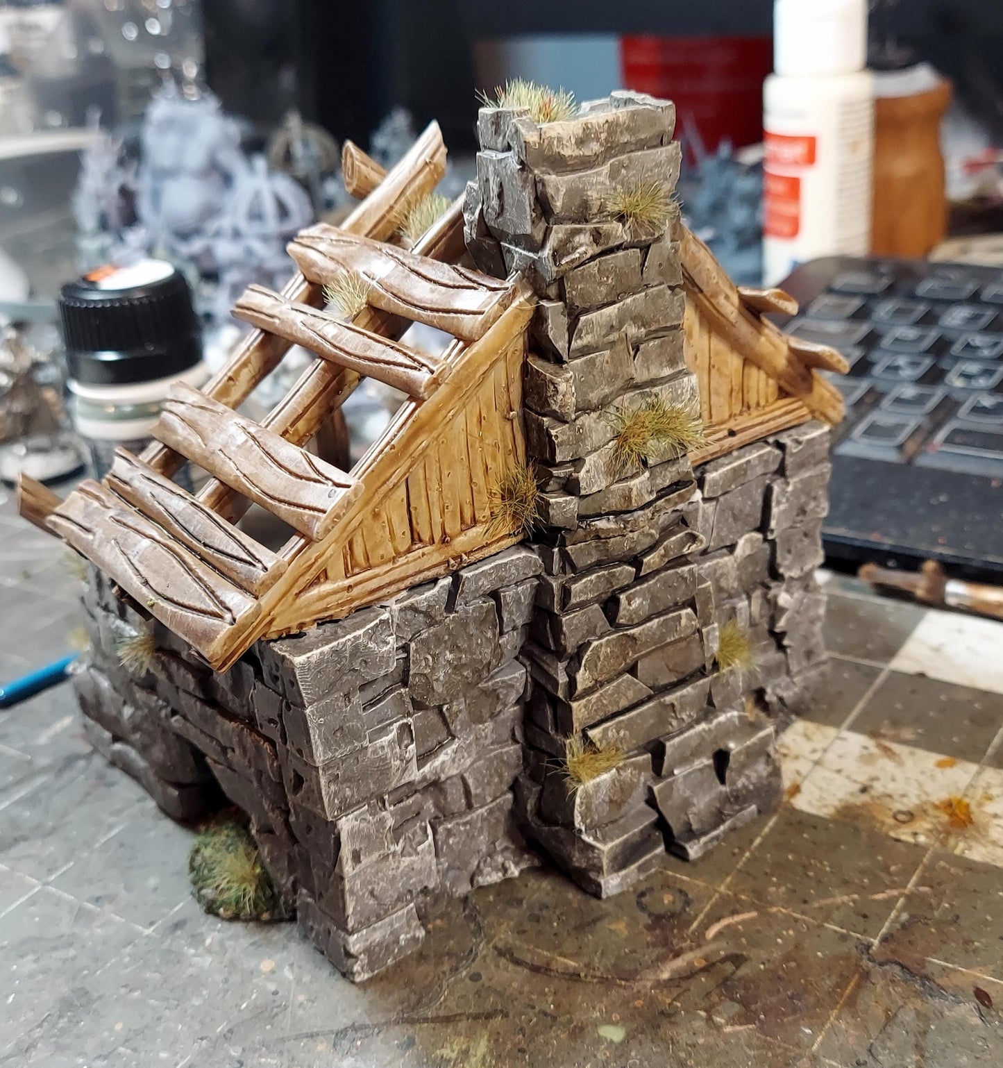 Stone Shack Ruin by GameScape3D - 3D Printed Tabletop Terrain, Perfect for Wargames, Role playing games, Tabletop games