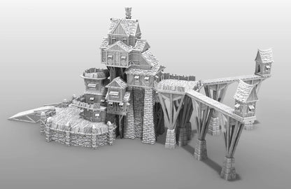 Enormous Tower Manor by GameScape3D - 3D Printed Tabletop Terrain, Perfect for Wargames, Role playing games, Tabletop games