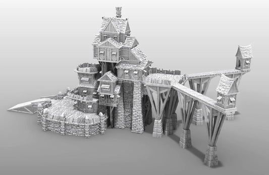 Enormous Tower Manor by GameScape3D - 3D Printed Tabletop Terrain, Perfect for Wargames, Role playing games, Tabletop games