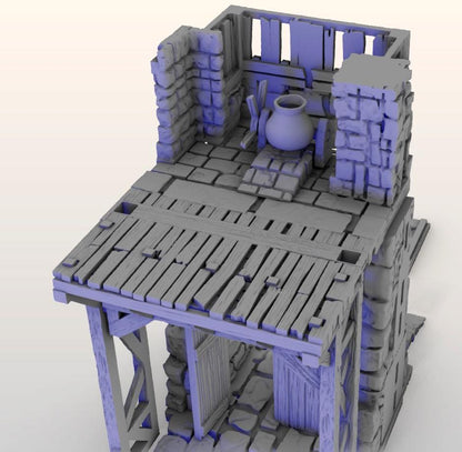 Citadel Walls, Gatehouse (Ballista and Oil Pour), & Towers by GameScape3D - 3D Printed Tabletop Terrain, Perfect for Wargames