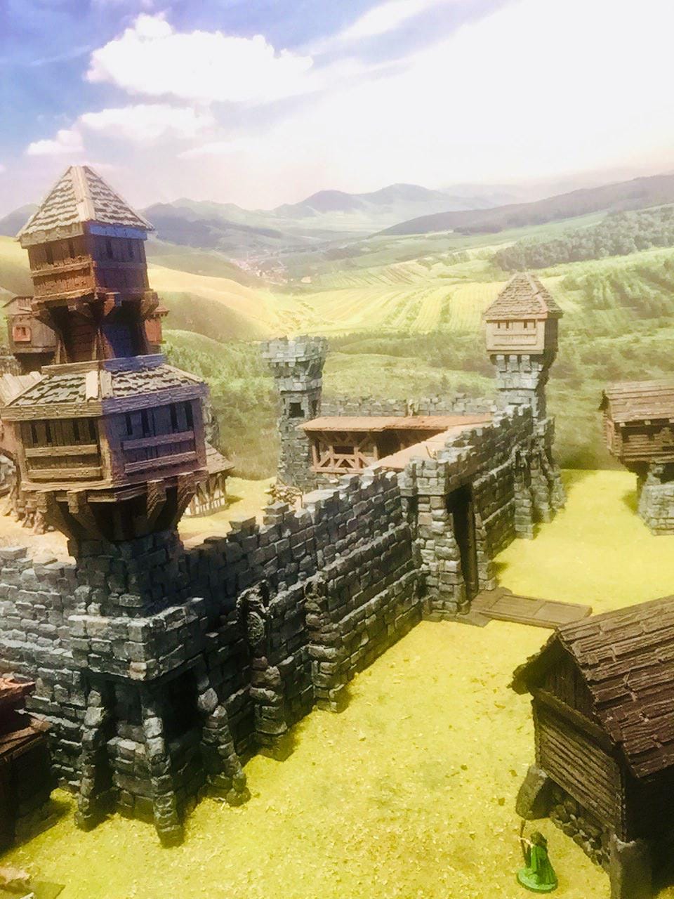 Citadel Walls, Gatehouse (Ballista and Oil Pour), & Towers by GameScape3D - 3D Printed Tabletop Terrain, Perfect for Wargames