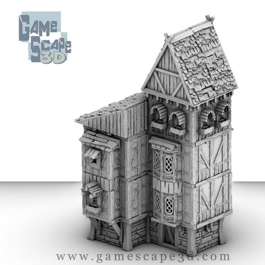 Large TownHome by GameScape3D - 3D Printed Tabletop Terrain, Perfect for Wargames, Board Games, RPGs