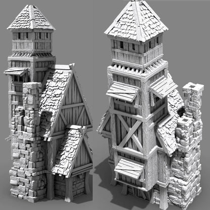 Town Watch by GameScape3D - 3D Printed Tabletop Terrain, Perfect for Wargames, Board Games, RPGs