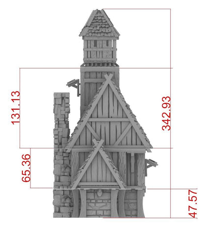 Town Watch by GameScape3D - 3D Printed Tabletop Terrain, Perfect for Wargames, Board Games, RPGs
