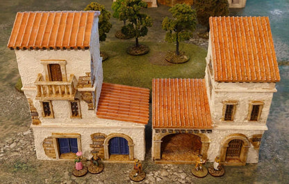 Colonial Spanish District - Tabletop Terrain - 28 MM, Tabletop 3D Printed Terrain by MiniatureLand, Perfect for Wargaming and RPGs