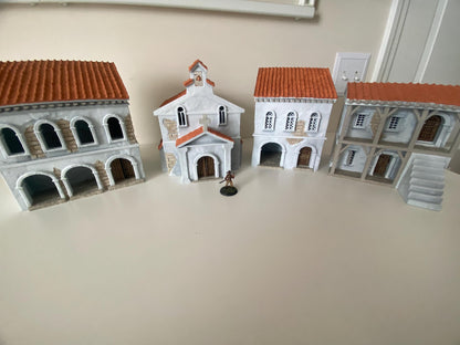 Colonial Spanish District - Tabletop Terrain - 28 MM, Tabletop 3D Printed Terrain by MiniatureLand, Perfect for Wargaming and RPGs