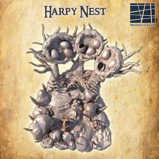 Cliff Harpy Nest- Tabletop Terrain - 28 MM, Tabletop 3D Printed Terrain by MiniatureLand, Perfect for Wargaming and RPGs
