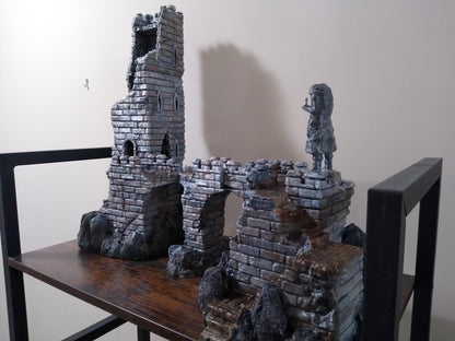 Abandoned River Tower - Tabletop Terrain - 28 MM, Tabletop 3D Printed Terrain by MiniatureLand, Perfect for Wargaming and RPGs
