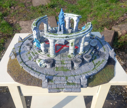 Old Round Altar - Tabletop Terrain - 28 MM, Tabletop 3D Printed Terrain by MiniatureLand, Perfect for Wargaming and RPGs