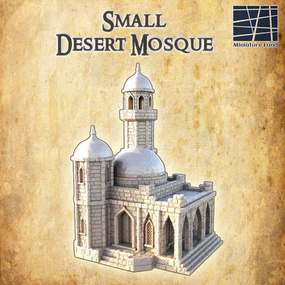 Small Desert Mosque - Tabletop Terrain - 28 MM Tabletop 3D Printed Terrain by MiniatureLand, Perfect for Wargaming and RPGs