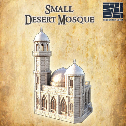 Small Desert Mosque - Tabletop Terrain - 28 MM Tabletop 3D Printed Terrain by MiniatureLand, Perfect for Wargaming and RPGs