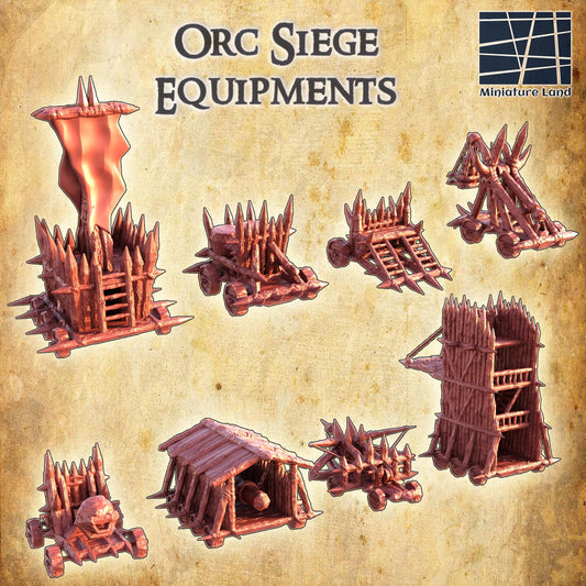 Orc Siege Weapons - Tabletop Terrain - 28 MM, Tabletop 3D Printed Terrain by MiniatureLand, Perfect for Wargaming and RPGs