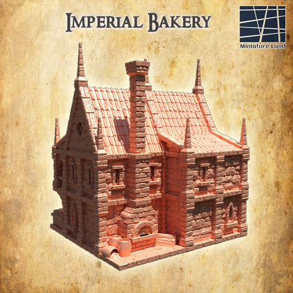 Imperial Bakery - Tabletop Terrain - 28 MM, Tabletop 3D Printed Terrain by MiniatureLand, Perfect for Wargaming and RPGs