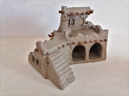 Ruined Desert Settlement - Tabletop Terrain - 28 MM, Tabletop 3D Printed Terrain by MiniatureLand, Perfect for Wargaming and RPGs