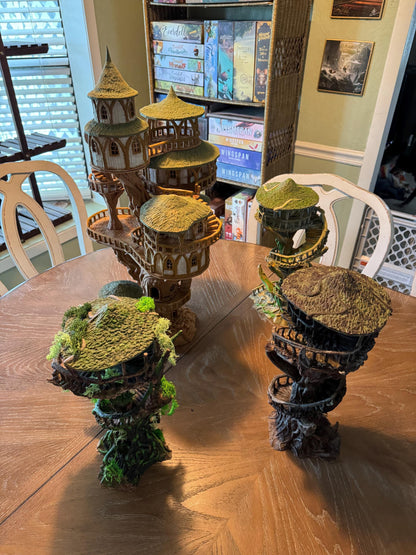 Elven TreeTowers - Tabletop Terrain - 28 MM, Tabletop 3D Printed Terrain by MiniatureLand, Perfect for Wargaming and RPGs