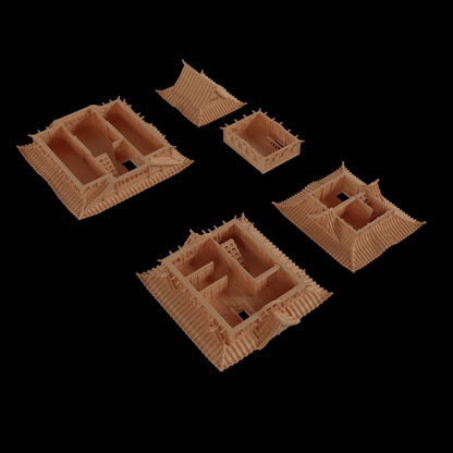 Samurai Castle - Tabletop Terrain - 28 MM, Tabletop 3D Printed Terrain by MiniatureLand, Perfect for Wargaming and RPGs