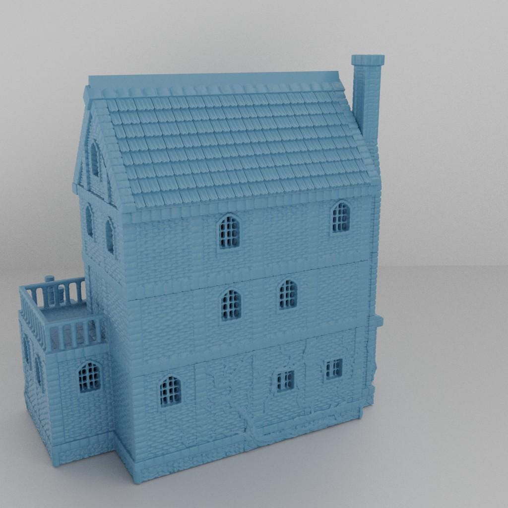 Noble Villa - Tabletop Terrain - 28 MM, Tabletop 3D Printed Terrain by MiniatureLand, Perfect for Wargaming and RPGs